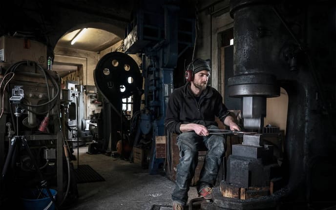 Schmied Florian Aberl, Allgäu, Schmiede, Werkstatt