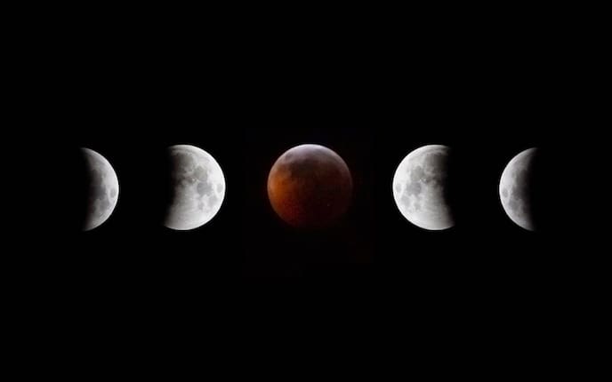 Mondfinsternis, Blutmond, Vollmond