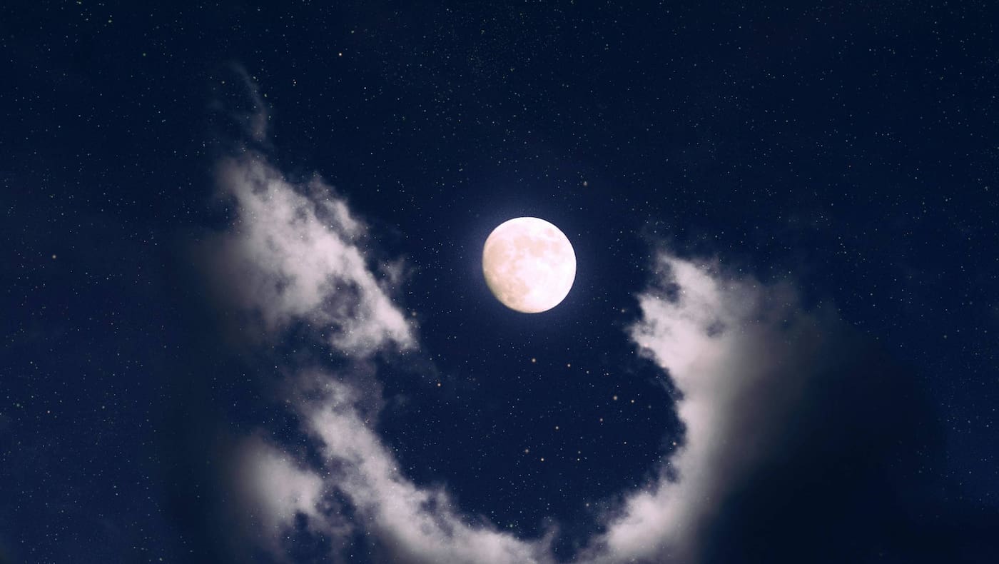 Mond, Nacht, Sterne, Wolken, Mondkalender, Servus