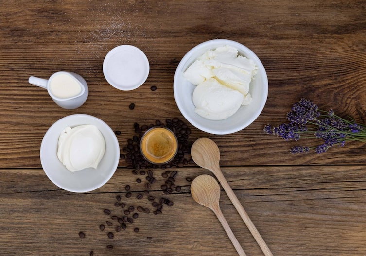 Zutaten, Mascarpone, Schlagobers, Espresso, Zucker, Nachspeise