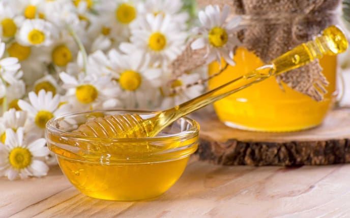 Kamillenblüten, Honig