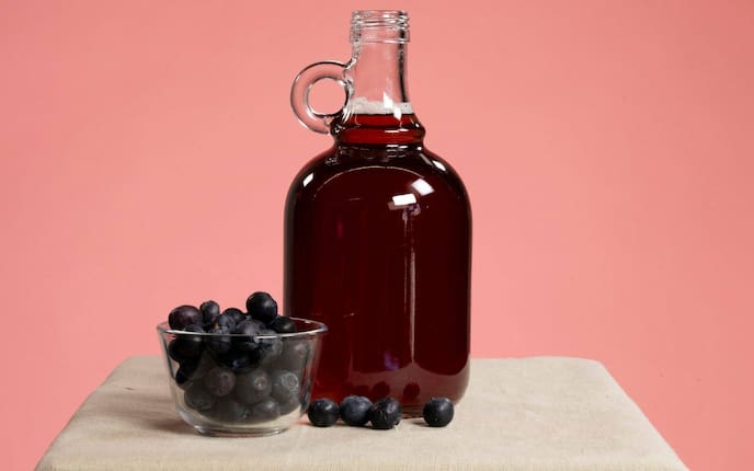 Heidelbeersirup, Flasche, Heidelbeeren