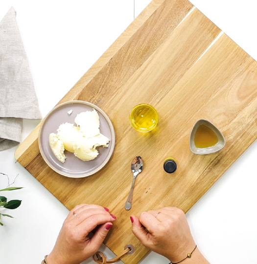 Zutaten für die Körpersahne (Bild: Tareq Nouman)