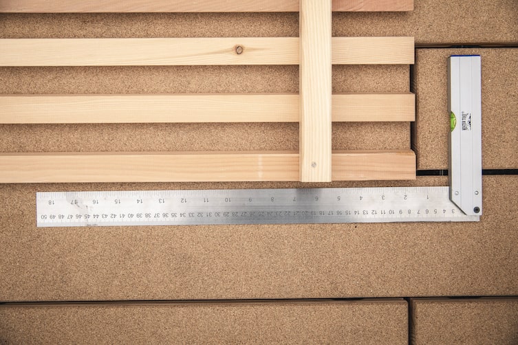 Abmessung des Rankgerüsts.