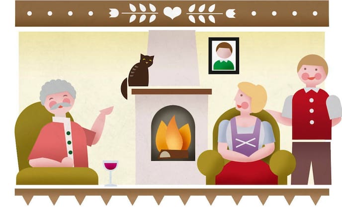 Kamin, Illustration, Kamingespräche