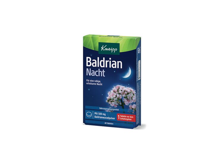 Baldrian nacht tabletten von kneipp verpackung
