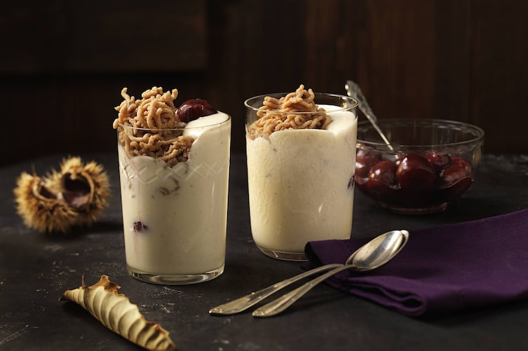 Bayerische Creme, Maroni, Servus, Rezept, Nachspeise