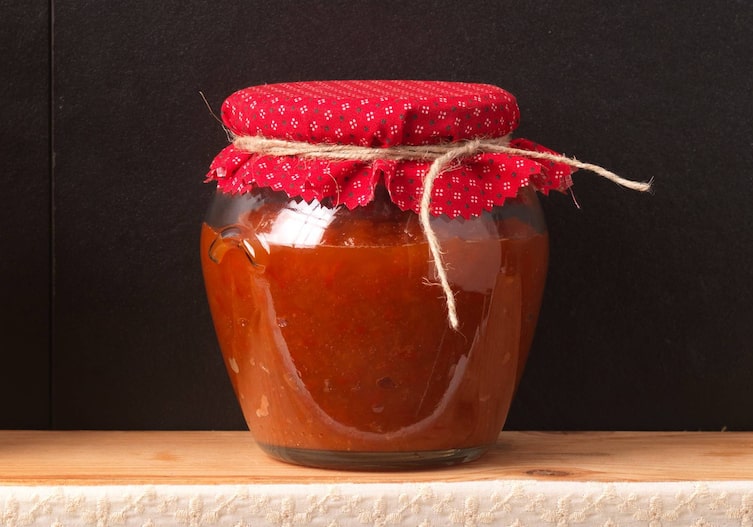 Einmachglas, Küchengarn, Marmelade, pikante Marmelade, Chutney