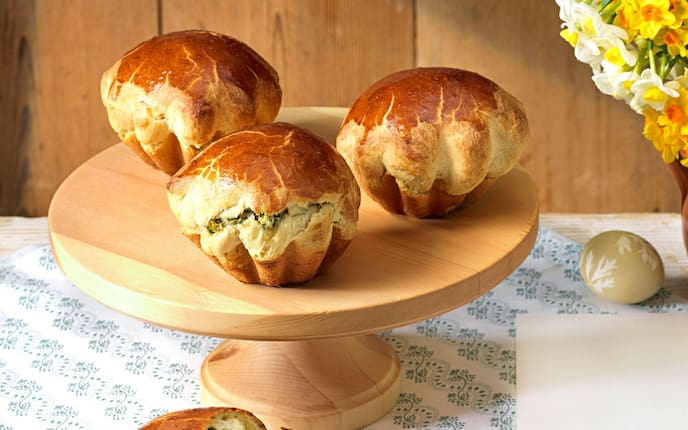 Brioche mit Eier-Lauch-Füllung, Rezept