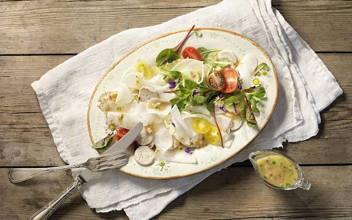 Radisalat, Weißwurst, Rettich, Rezept, Servus