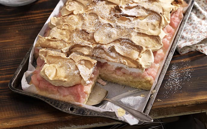 Rhabarberkuchen, Rhabarber, Kuchen, Nachspeise, Servus Rezept