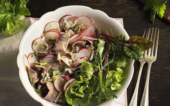 Rindfleischsalat, Radieschen, Rezept