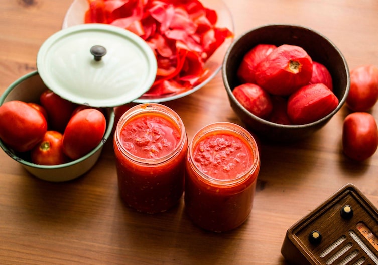 Tomaten-Ketchup selber machen, Rezept, geschälte Tomaten