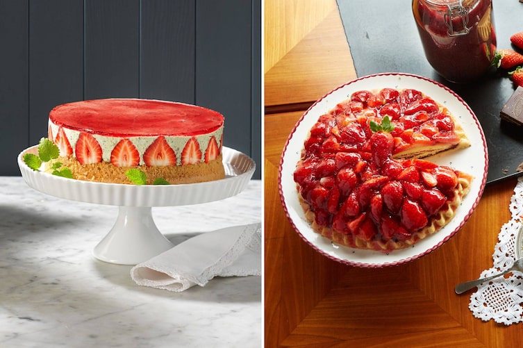 Erdbeertorte mit Kräutercreme, Erdbeerkuppeltorte, Rezepte für Erdbeerkuchen und Erdbeertorten