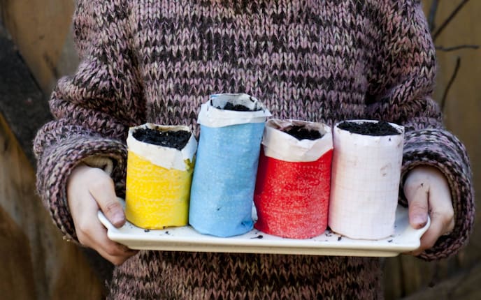 Setzlingstöpfchen, basteln, Selbermachen, Papier