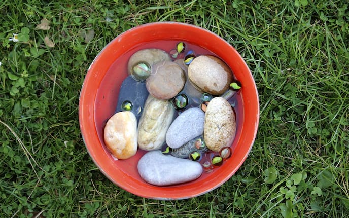 Selbermachen, Basteln, Bienentränke, Bienen, Insektentränke, Insekten, Garten