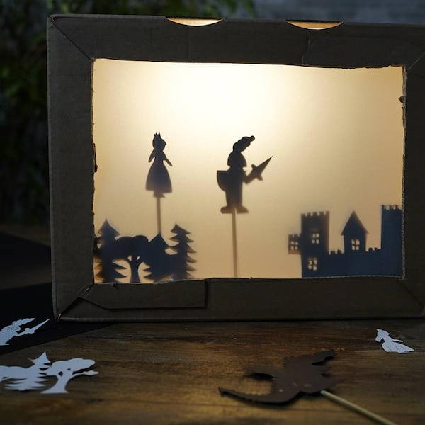 Schattentheater basteln, Ritter, Ritterburg, Kinder