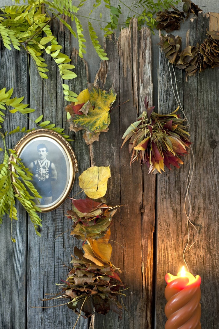 Dekorieren mit Herbstlaub, Girlande, Herbst, DIY