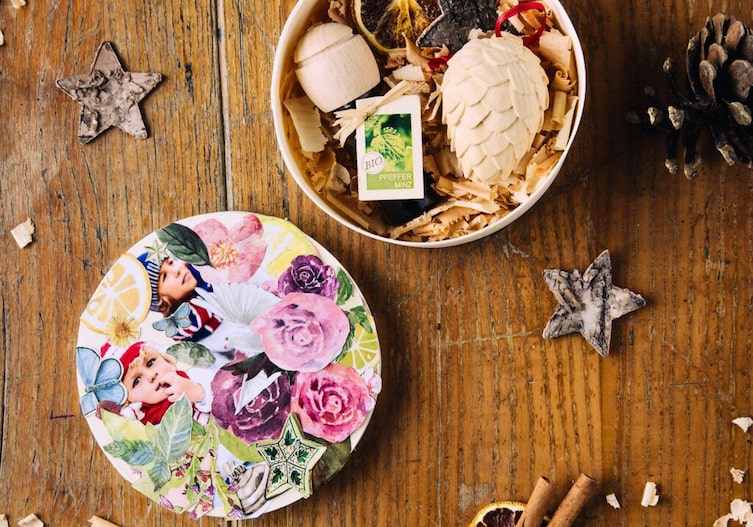 Fotogeschenk, Geschenkbox verzieren, selber machen, Anleitung, Kinder