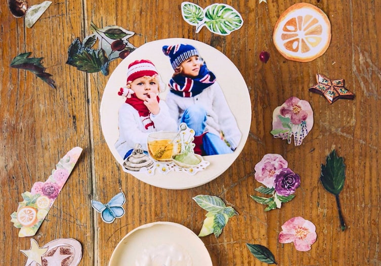 Fotogeschenk, Geschenkbox verzieren, selber machen, Anleitung, Kinder