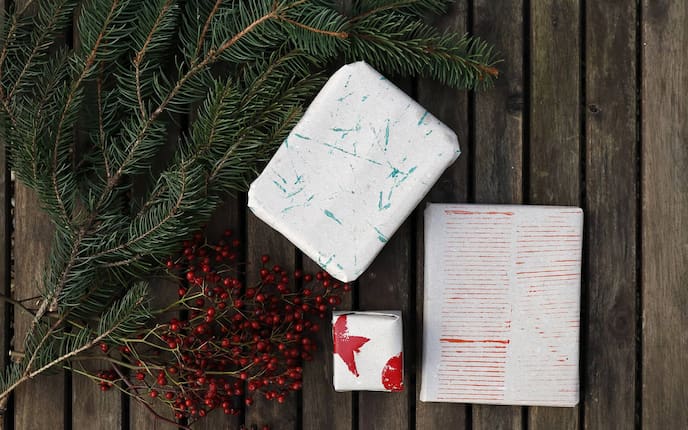 Geschenkpapier selber drucken: Geschenkspackerl (Foto: Luana Baumann-Fonseca)