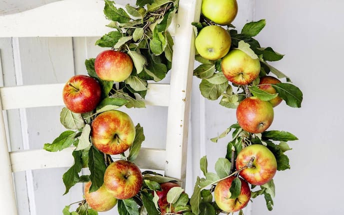 Türkranz, Apfelkranz, Basteln, selbermachen