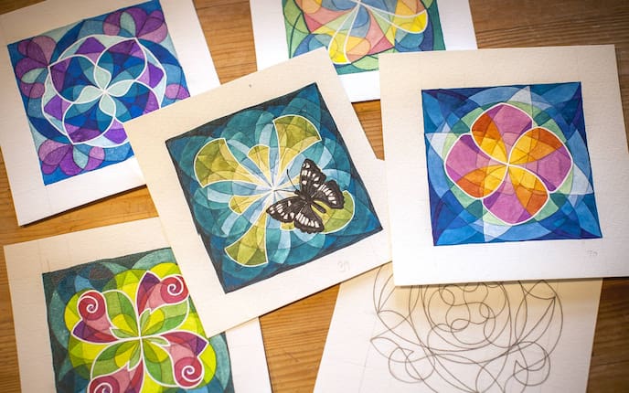 Mandala zeichnen (Bild: Bernhard Huber)