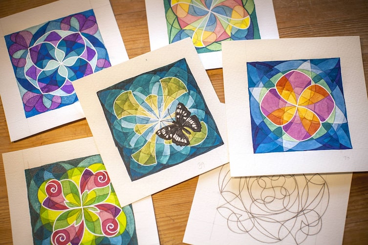 Mandala zeichnen (Bild: Bernhard Huber)