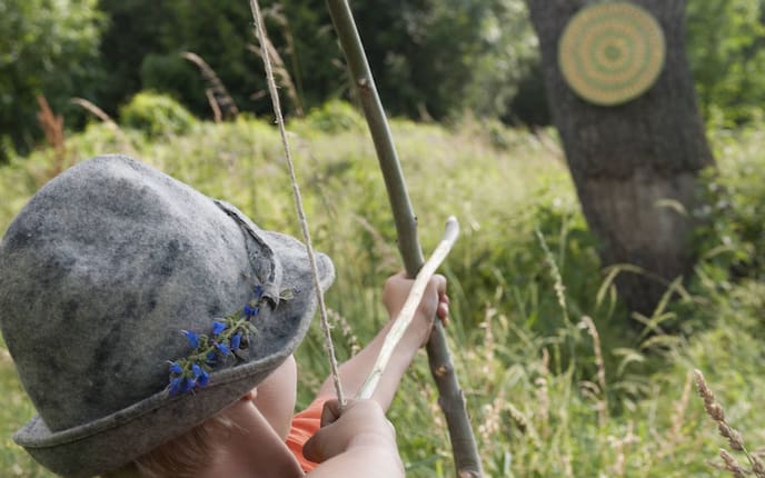 Selbermachen, Pfeil und Bogen, schießen, Kinder, Basteln