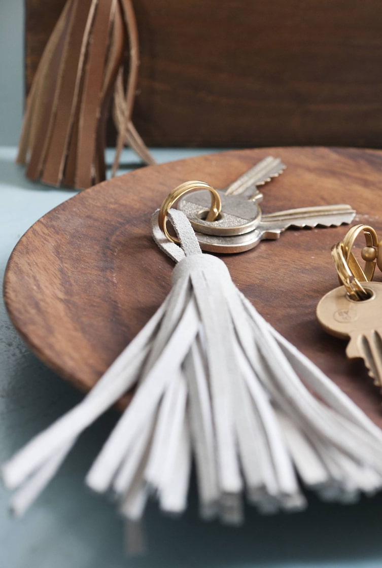 Schlüsselanhänger, Lederquaste