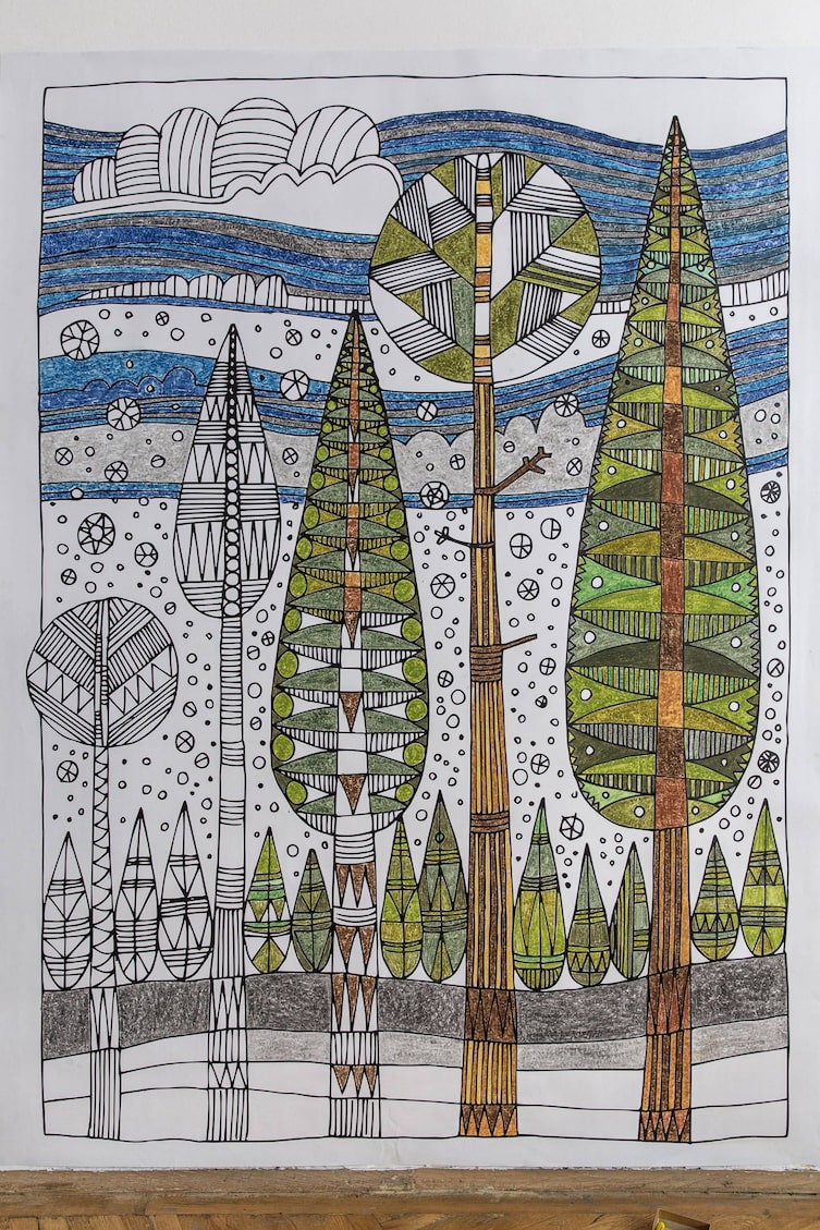 Wandtapete selber machen (Bild: Michaela Gabler)