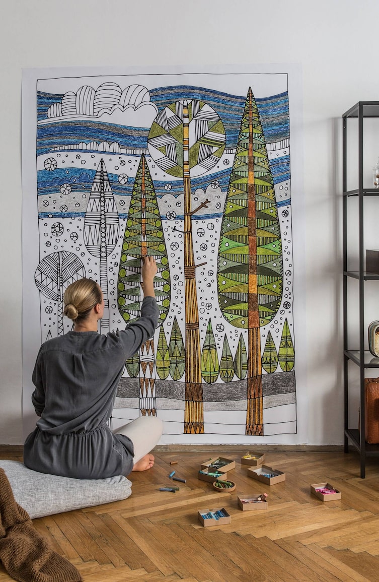 Wandtapete selber machen (Bild: Michaela Gabler)