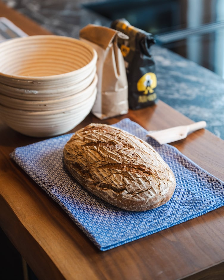 Das frisch gebackene Brot.