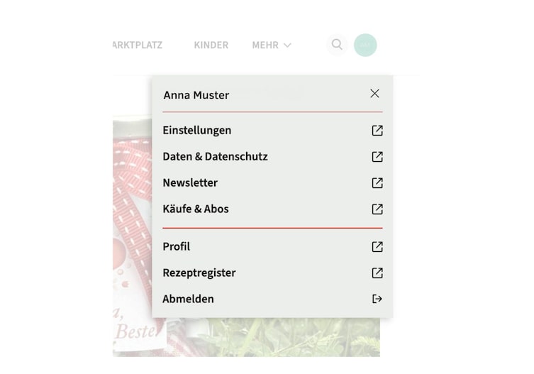 Servus Konto Ansicht