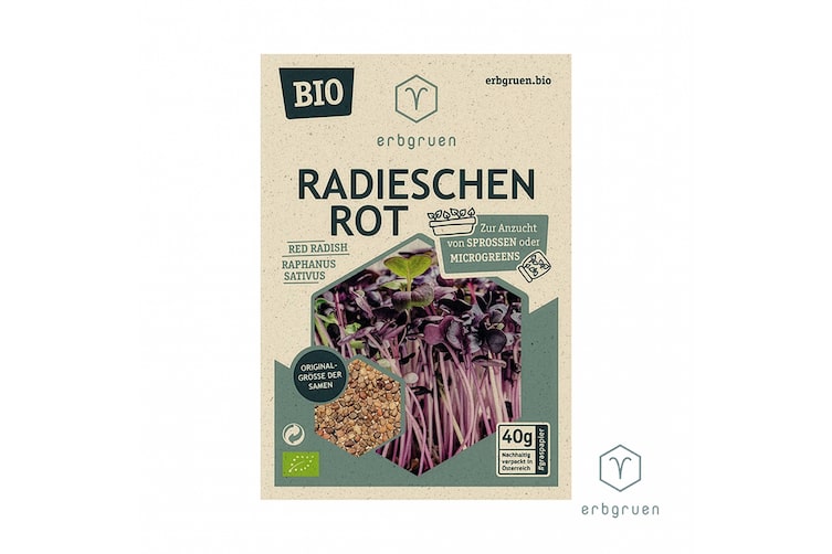 40 Gramm Radieschen Rot BIO Sprossensamen.