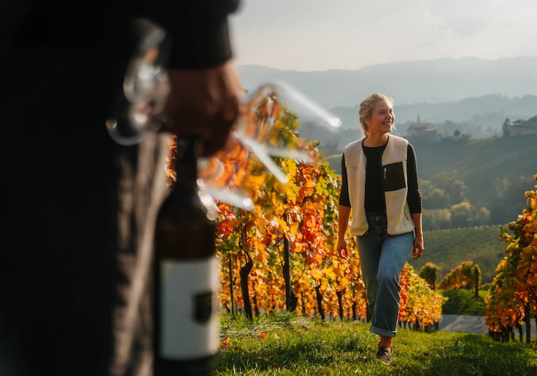 Durch die Weinreben der Südsteiermark