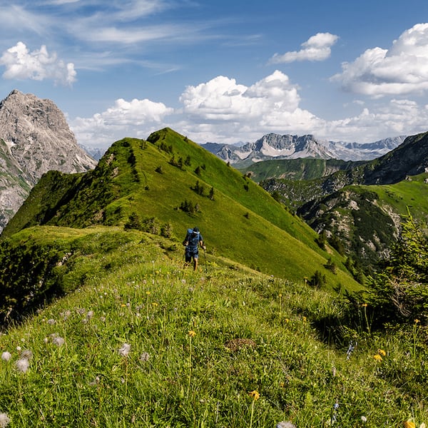 Kleinwalsertal Panorama in der Sonne