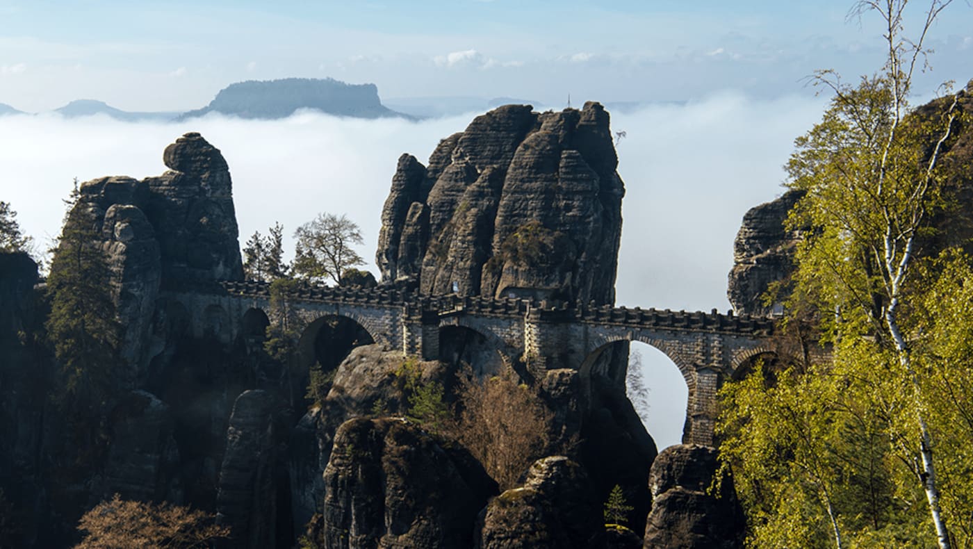Die Basteibrücke in Sachsen.