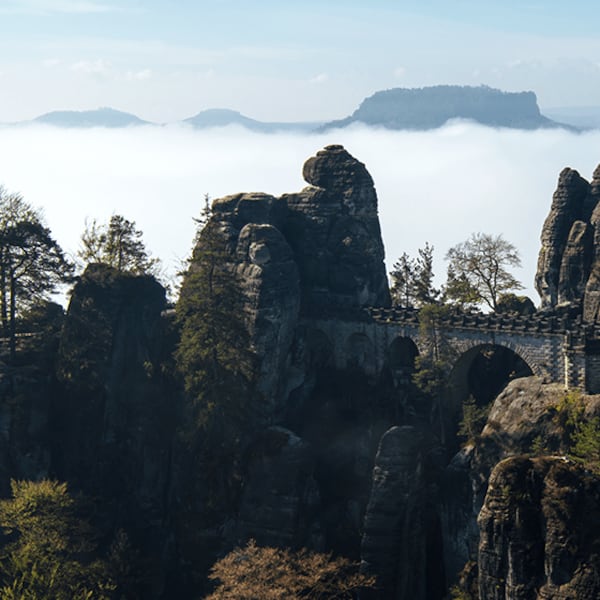 Die Basteibrücke in Sachsen.