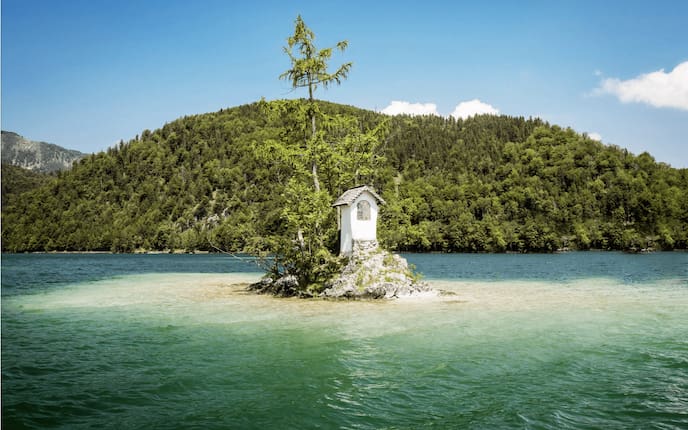 Ochsenkreuz auf der Metzgerinsel, Wolfgangsee, Salzburg