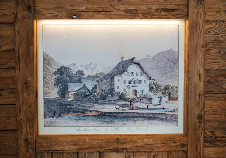 Historisches Bild vom Steegwirt am Hallstätter See