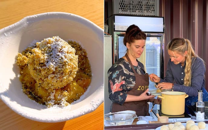 Paula Bründl macht Nougat-Topfenknödel mit Julia Zotter