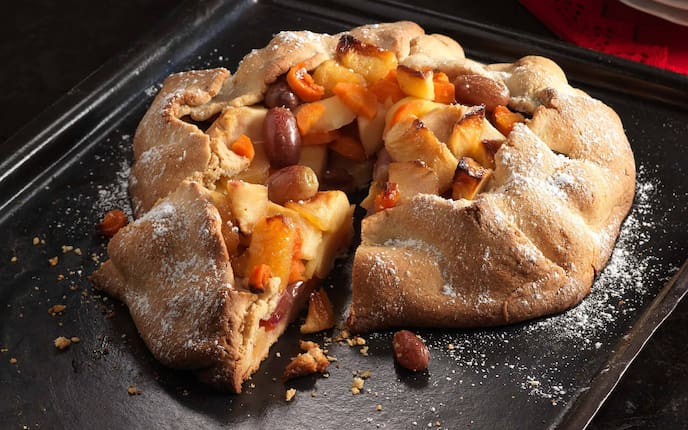 Mürbteikuchen, Mürbteig-Kuchen, Kuchen, Apfelkuchen, Apfel-Kuchen, Mürbteigkuchen-Rezept, Kuchen-Rezept, Servus-Rezept