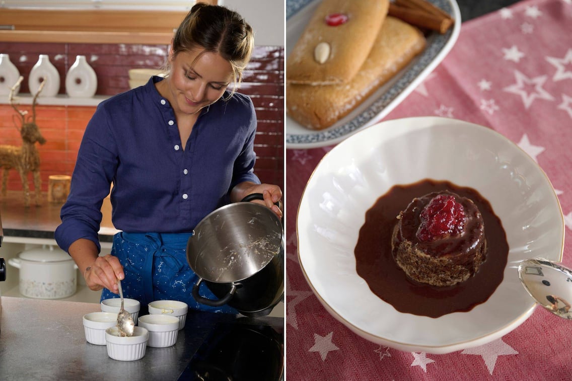 Paula Bründl zaubert weihnachtliche Lebküchlein mit Schokoladensauce