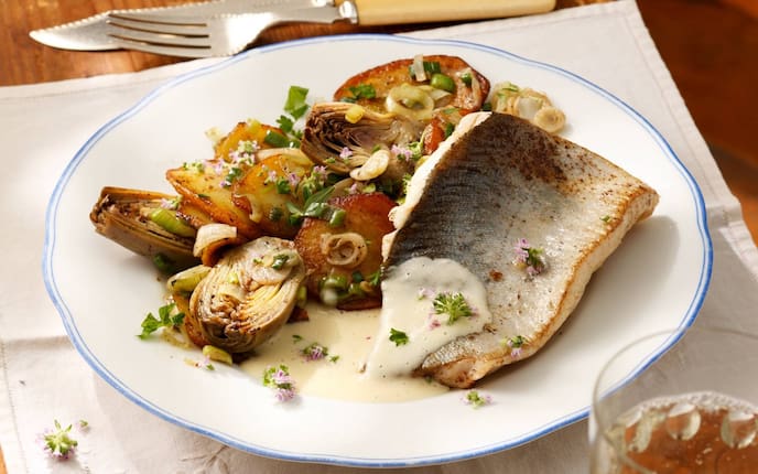 Fischfilet, Sauce, Artischocken, Fisch, Fisch Rezept, Servus Rezept