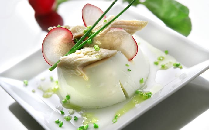 Schaffrischkäse mit Saibling, Radieschen, Frischkäse, Fisch, Schnittlauch, Rezept