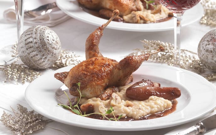 Rebhuhn, Maroni, Püree, Hauptspeise, Servus Rezept