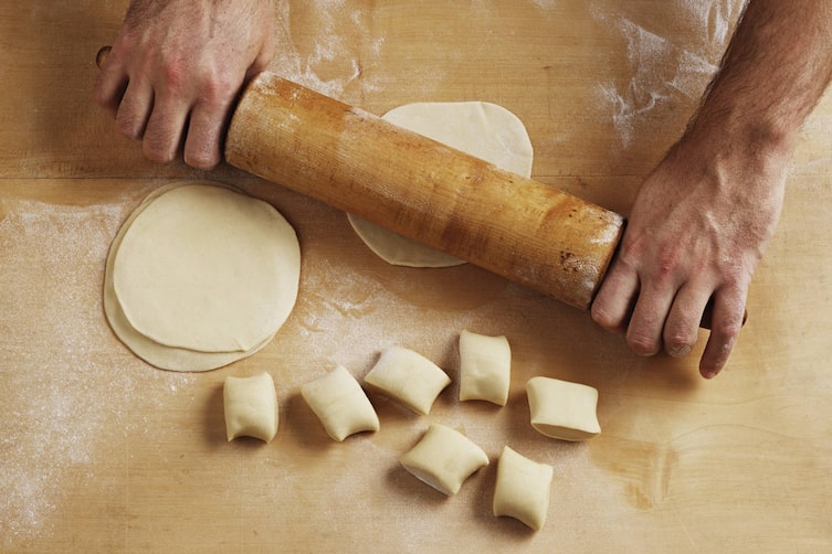 Nudelteig, Nudelholz, ausrollen