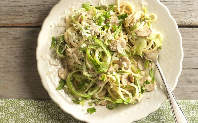 Sellerie, Nudeln, Champignons, vegetarisch, Hauptspeise