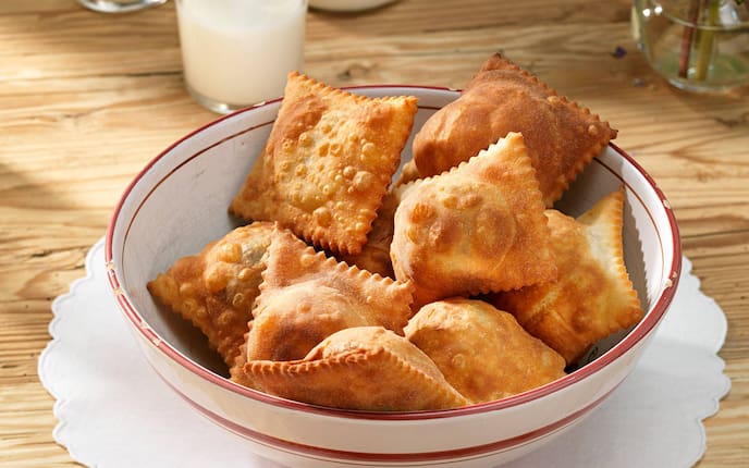 Galtürer Kirchtagskiachala, Nachspeise, Marmelade, Mohn, süße Teigtaschen, gebackene Nachspeise, Servus Rezept